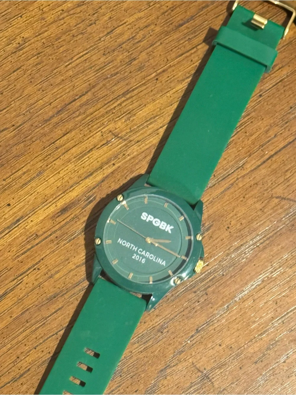 SPGBK Green Silicone Watch/ Gold Hardware. LIKE NEW.